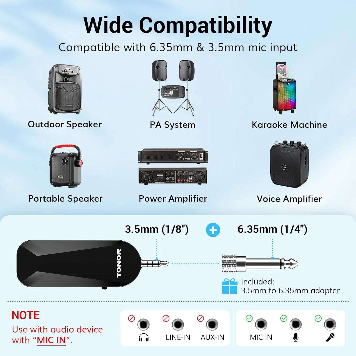 میکروفون بی سیم هدست TONOR، سیستم میکروفون هدست UHF، میکروفون دستی و هدست 2 در 1، میکروفون بی سیم با 20 کانال، برد 50 متری برای تناسب اندام، تدریس، راهنمای تور، تقویت کننده صدا، بلندگو، PA میکروفون بی سیم هدست TONOR، سیستم میکروفون هدست UHF، میکروفون دستی و هدست 2 در 1، میکروفون بی سیم با 20 کانال، برد 50 متری برای تناسب اندام، تدریس، راهنمای تور، تقویت کننده صدا، بلندگو، PA
