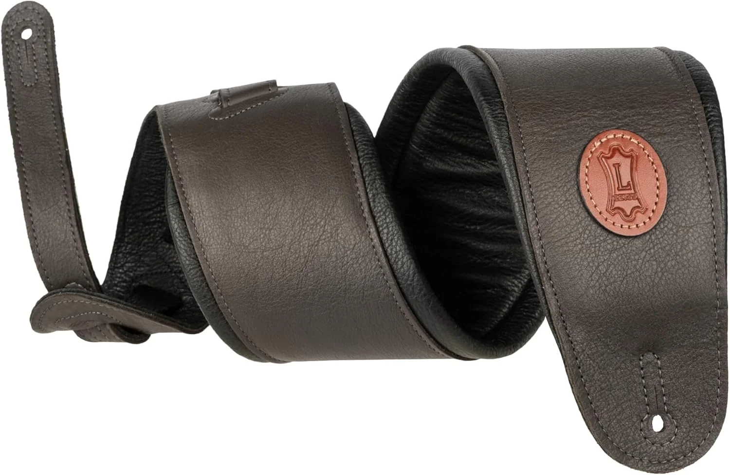 بند گیتار باس چرمی Levy's Leathers MSS2-4-DBR، قهوه ای تیره