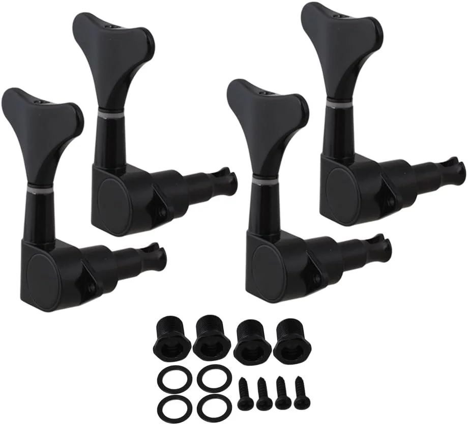 lovermusic lovermusic 4 عدد گوشی کوک مشکی 4R جایگزین برای گیتار باس - تیونرهای باس