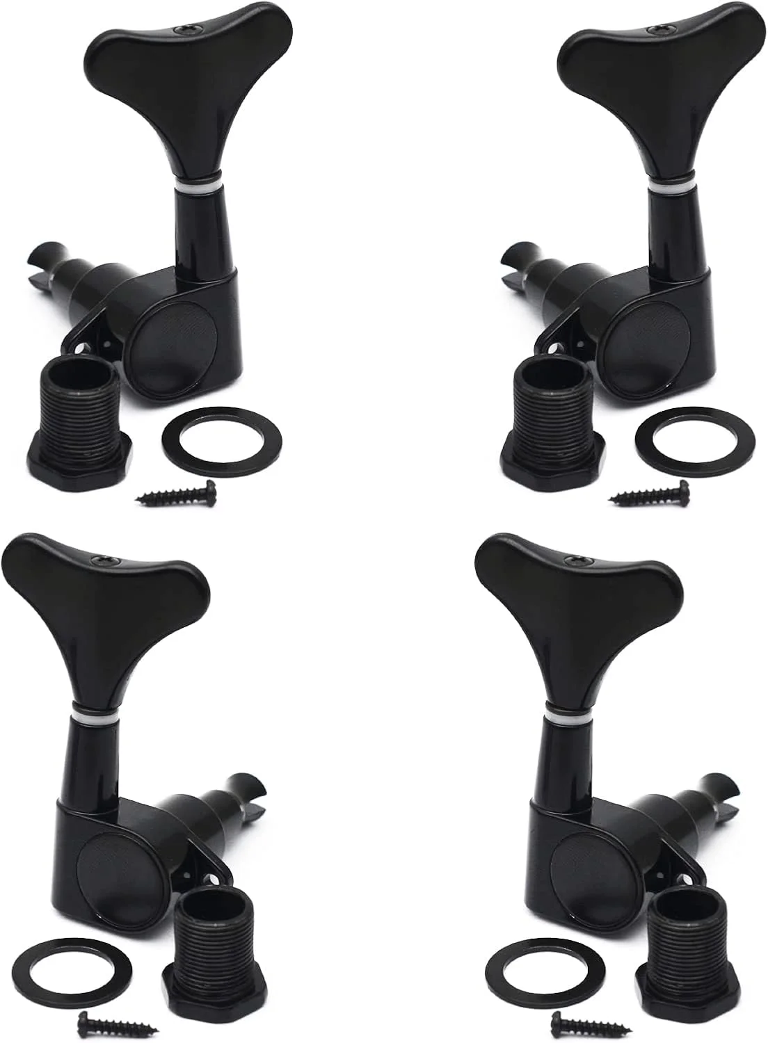 کوک‌های بسته گیتار باس الکتریک MAXCHEER 2R2L، سردسته‌ها، کلیدهای کوک / دکمه‌ها، قطعات گیتار، سردسته‌های ماشین برای گیتار باس Precision و Jazz (مشکی)