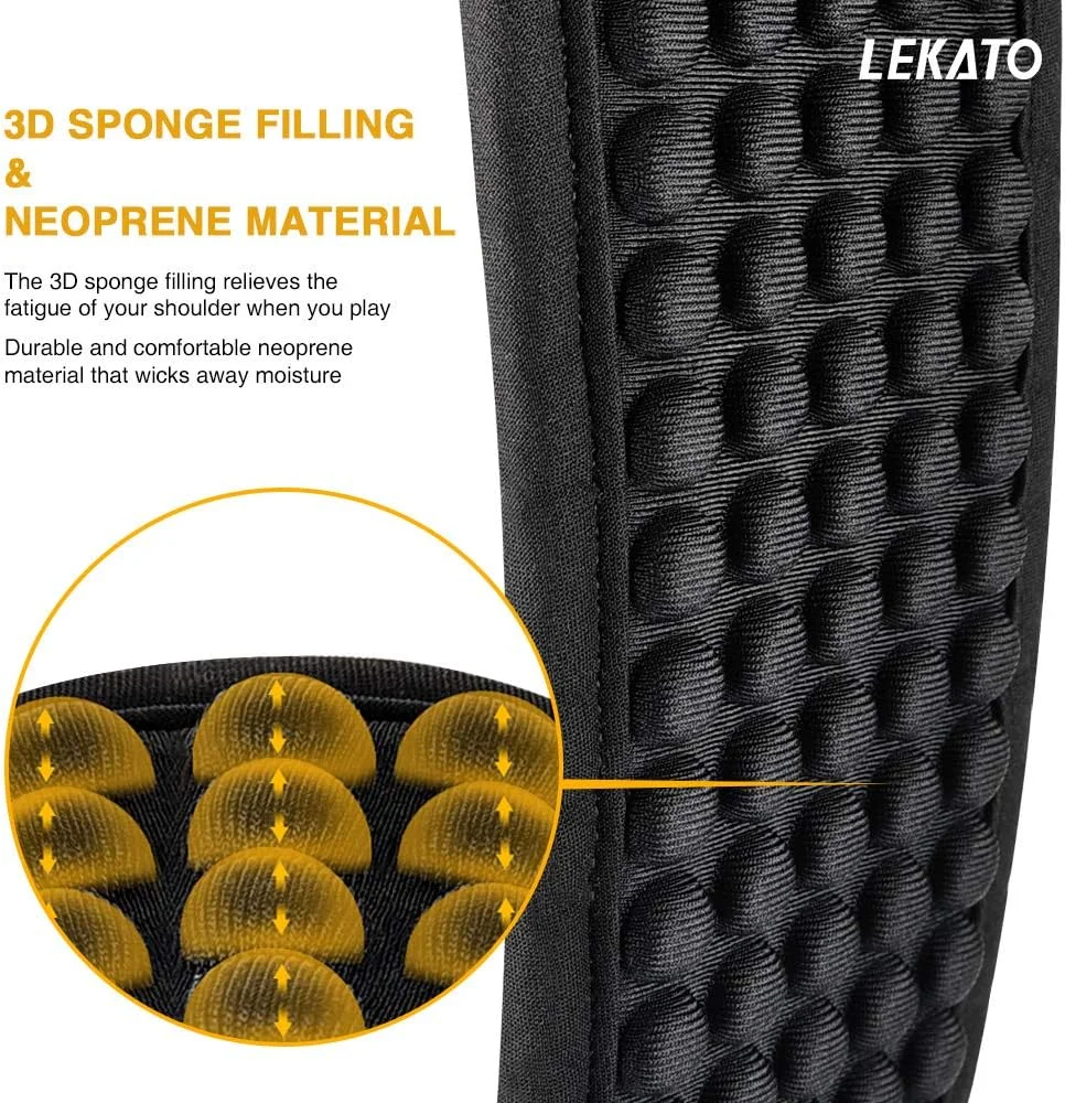 بند گیتار باس LEKATO، بند گیتار فوم نئوپرن پد دار، بند شانه راحت با انتهای چرمی اصل، بند باس پهن و راحت برای گیتار باس، گیتار آکوستیک الکتریک بند گیتار باس LEKATO، بند گیتار فوم نئوپرن پد دار، بند شانه راحت با انتهای چرمی اصل، بند باس پهن و راحت برای گیتار باس، گیتار آکوستیک الکتریک