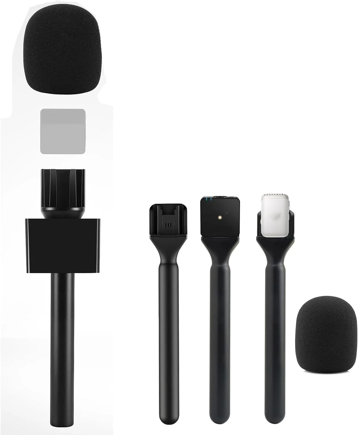 آداپتور میکروفون دستی Bewinner مدل 2 عددی برای Rode II، Hollyland Lark 150، G1 و Movo - پایه مصاحبه