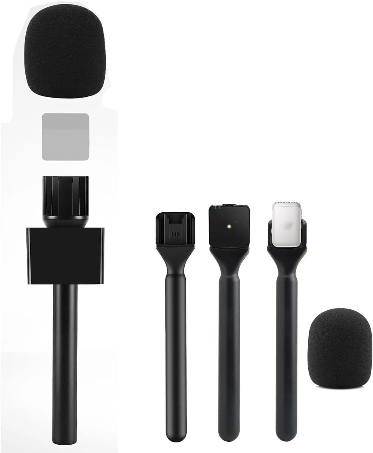 آداپتور دستی میکروفون Bewinner، مانت دستی آداپتور میکروفون یقه ای بی سیم برای Rode II، برای Hollyland Lark 150، برای G1، برای میکروفون Movo