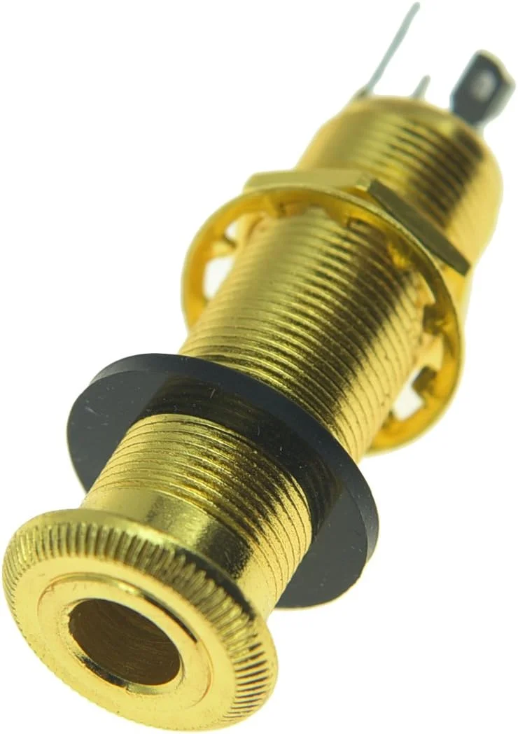 جک استریو مسی گیتار باس KAISH، جک ورودی/خروجی استوانه ای 4 پین طلایی