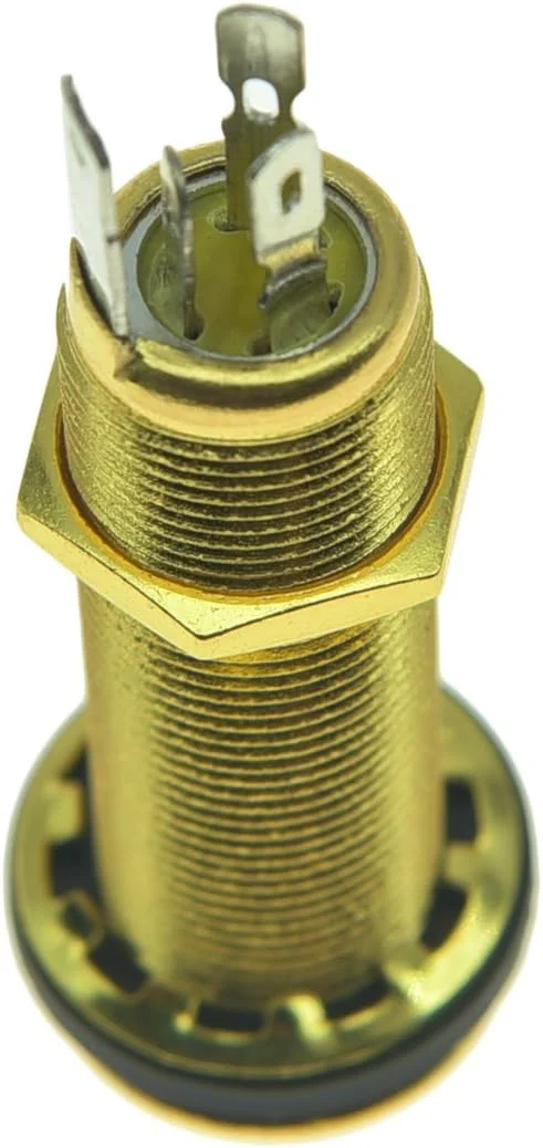 جک استریو مسی گیتار باس KAISH، جک ورودی/خروجی استوانه ای 4 پین طلایی