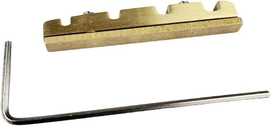 سرتاس دسته گیتار باس 4 سیم KAYNES، مهره برنجی زنگی با قابلیت تنظیم ارتفاع، قطعات جایگزین برای گیتار باس الکتریک سبک جاز 38 * 3.5 میلی متر سرتاس دسته گیتار باس 4 سیم KAYNES، مهره برنجی زنگی با قابلیت تنظیم ارتفاع، قطعات جایگزین برای گیتار باس الکتریک سبک جاز 38 * 3.5 میلی متر