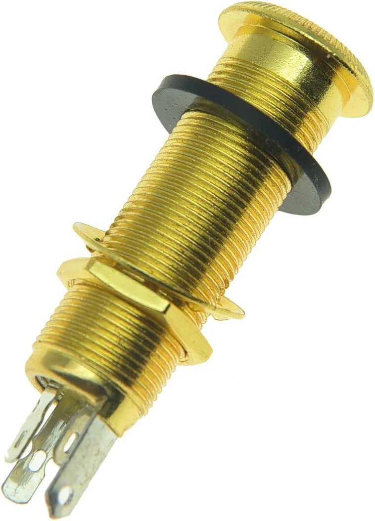 جک استریو مسی گیتار باس KAISH، جک ورودی/خروجی استوانه ای 4 پین طلایی