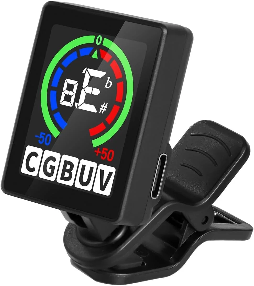 کوک کننده گیتار قابل شارژ KASTWAVE، گیره کوک برای گیتار، باس، یوکللی، ویولن و حالت های کوک کروماتیک، کوک دقیق و سریع، صفحه نمایش فوق العاده روشن برای خواندن، برای حرفه ای ها/مبتدیان