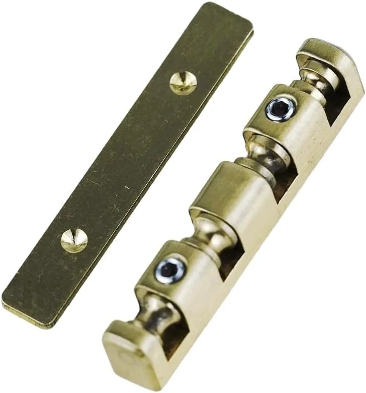 شیطانک گیتار باس 4 سیم Guyker، قابل تنظیم ارتفاع 38 میلی‌متری، قطعات جایگزین با غلتک برنجی و تنظیم شکاف، 38 * 6 * 7 میلی‌متر