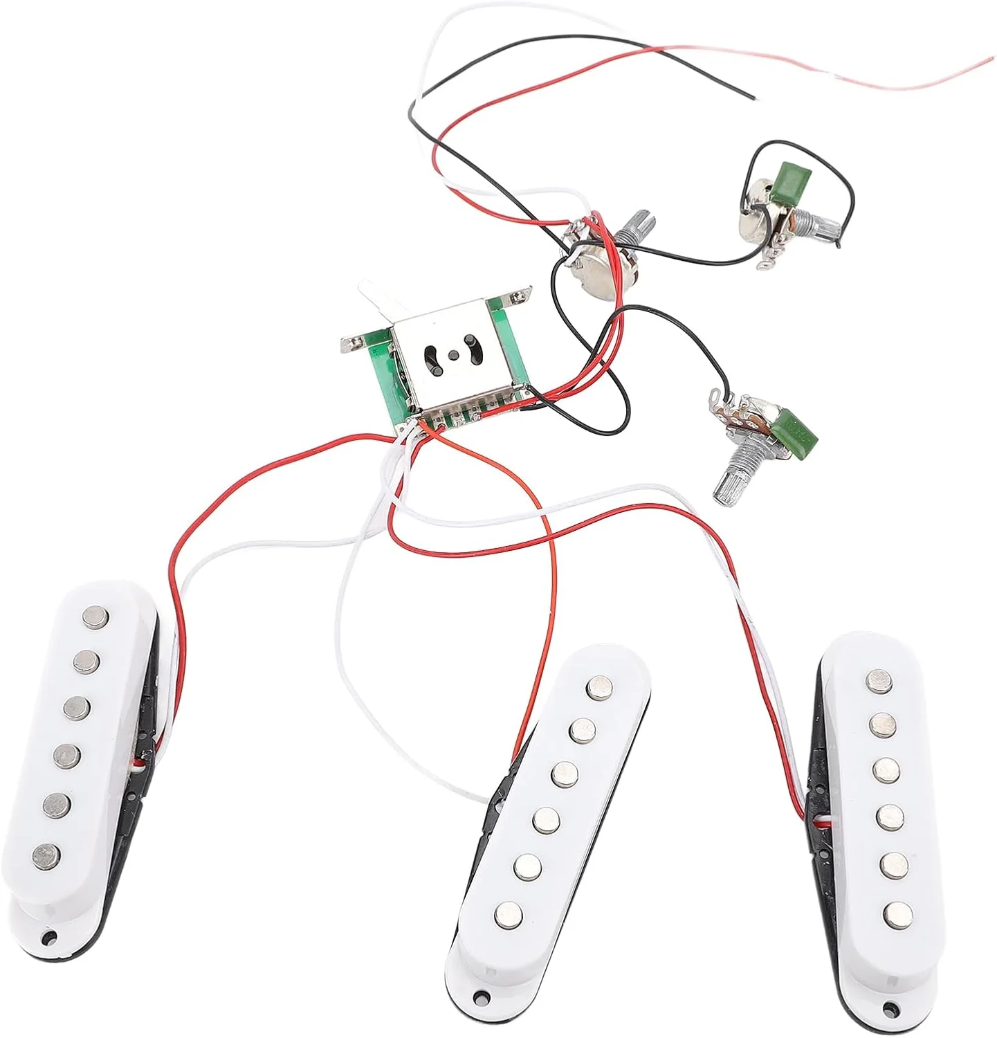 ست پیکاپ گیتار SSS، پیکاپ هامباکر گیتارهای باس با سیم پیچ سفید برای پنل گیتار الکتریک ST
