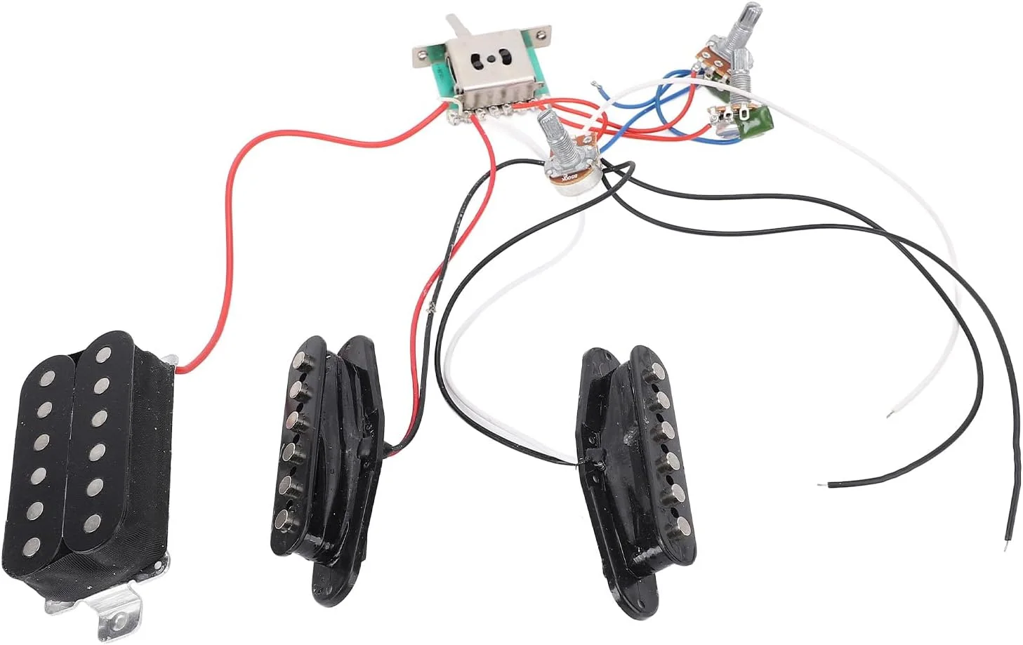 ست پیکاپ گیتار SSH، پیکاپ هامباکر گیتارهای باس سیم‌پیچ دوبل مشکی برای گیتار الکتریک ST