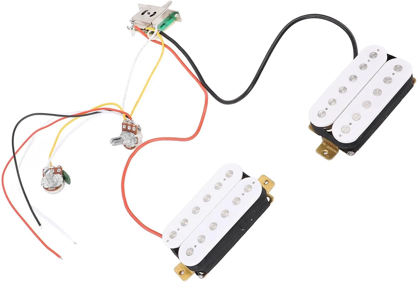 ست پیکاپ گیتار HH، سیم پیچ های سفید پیکاپ هامباکر گیتار باس برای پنل گیتار الکتریک ST