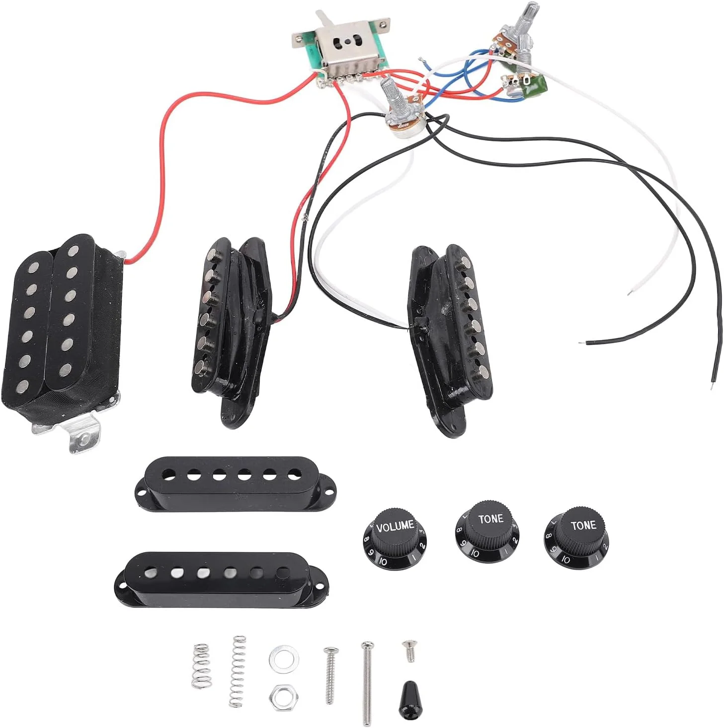ست پیکاپ گیتار SSH، پیکاپ هامباکر گیتارهای باس سیم‌پیچ دوبل مشکی برای گیتار الکتریک ST