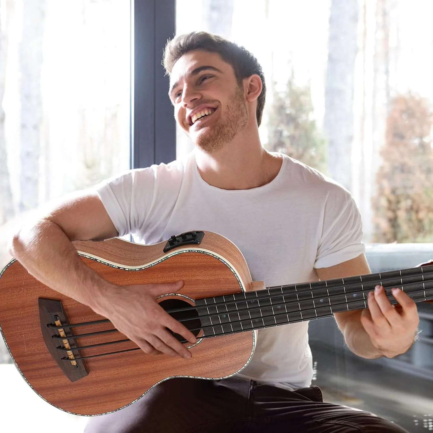 گیتار باس 16 فرت با اکولایزر برای گیتار باس آکوستیک 4 سیم، یوکللی، قطعات گیتار باس