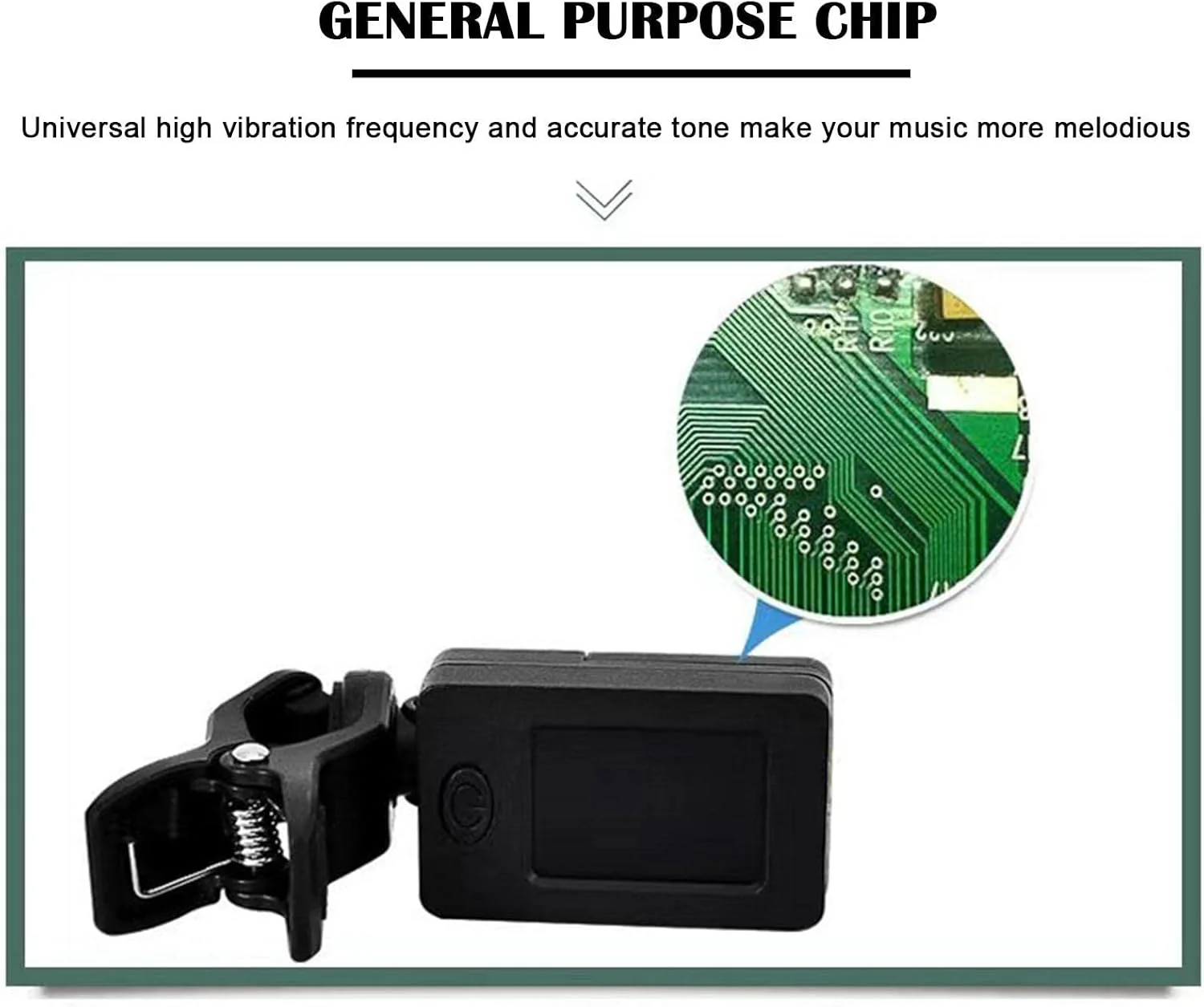 لوازم جانبی گیتار - تیونر گیره ای گیتار، ابزار یادگیری گیتار با صفحه نمایش بزرگ LCD رنگی برای گیتارهای الکتریک، باس، یوکللی، ویولن و غیره.