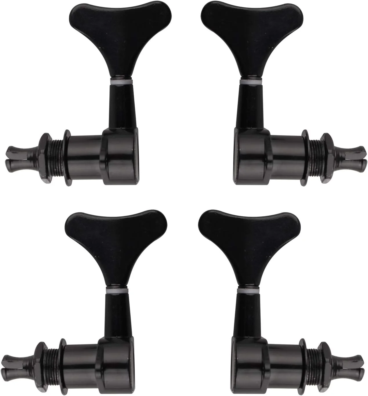 کوک گیتار باس آکوستیک یا الکتریک مهر و موم شده مشکی 2L2R، 4 عددی، کلیدهای کوک، تیونر هد ماشین برای گیتار باس به سبک گوتو