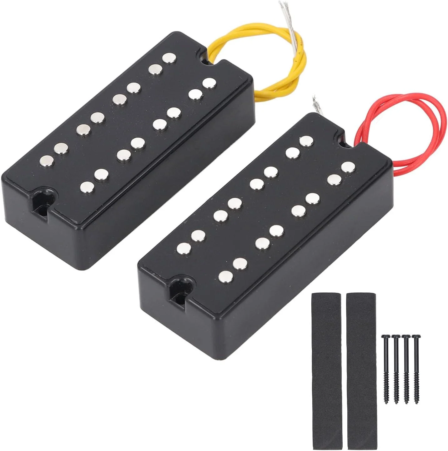 ست پیکاپ هامباکر استایل باز 2 سوراخ پیکاپ دو سیم پیچ برای گیتار باس الکتریک 4 سیم