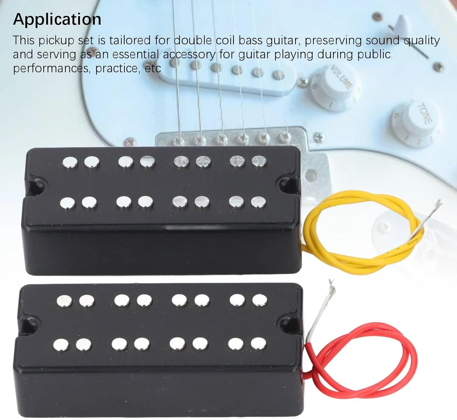 ست پیکاپ هامباکر استایل باز 2 سوراخ پیکاپ دو سیم پیچ برای گیتار باس الکتریک 4 سیم ست پیکاپ هامباکر استایل باز 2 سوراخ پیکاپ دو سیم پیچ برای گیتار باس الکتریک 4 سیم