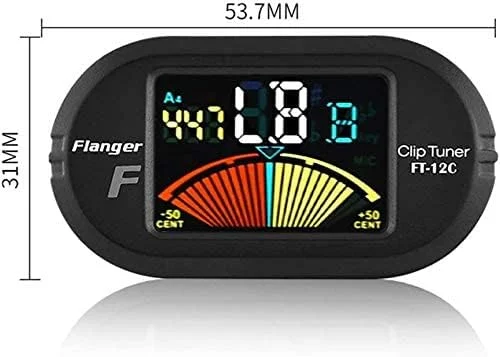 کوک کننده دیجیتال گیتار گیره ای Flanger با صفحه نمایش LCD (مشکی)