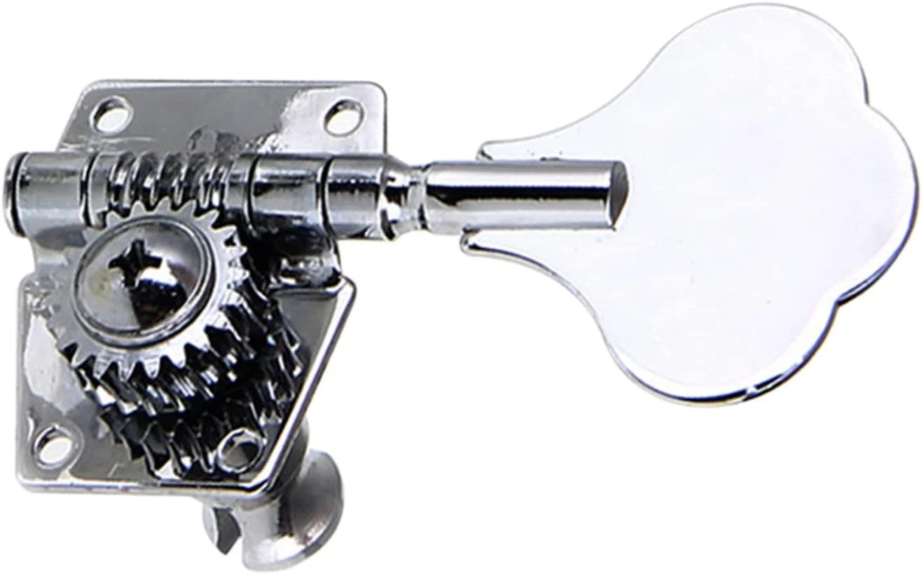 کوک گیتار باس چپ Eujgoov، کوک دقیق برای گیتار باس، دنده روکش شده، نقره ای، شامل پیچ ها و حلقه های سنگین، سازگار با الکتریک