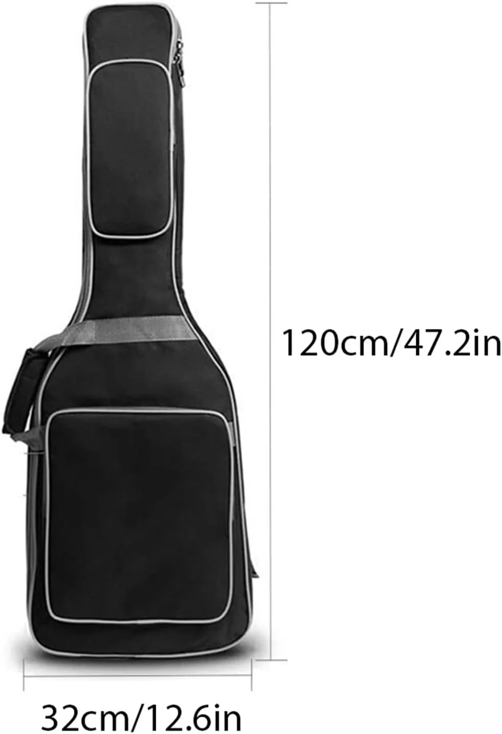 کیف گیتار باس الکتریک Eujgoov 12mm از جنس پارچه آکسفورد با بندهای تنفسی و جیب بزرگ برای نگهداری کیف گیتار باس الکتریک Eujgoov 12mm از جنس پارچه آکسفورد با بندهای تنفسی و جیب بزرگ برای نگهداری