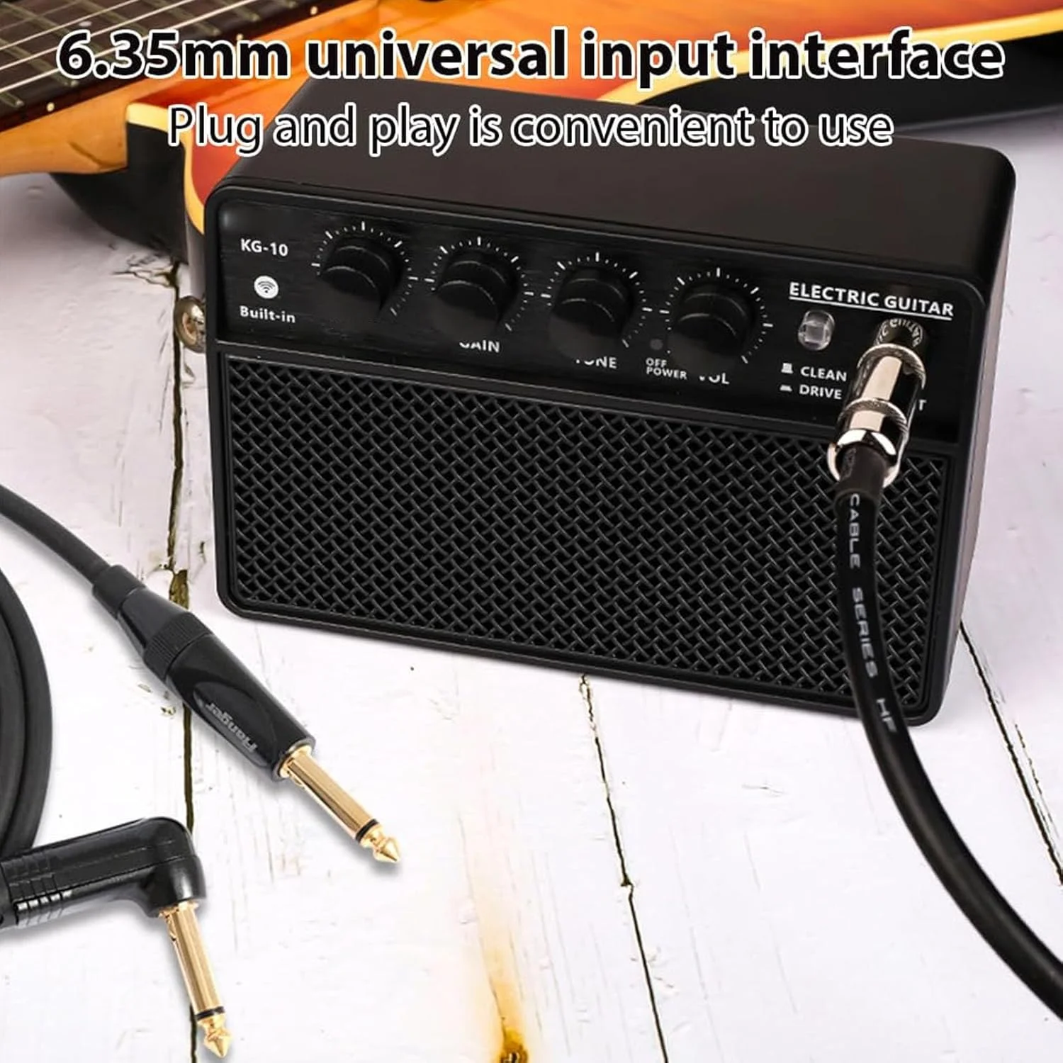 آمپلی فایر گیتار الکتریک قابل حمل Cryfokt 2000mAh، آمپلی فایر گیتار الکتریک قابل شارژ 10 واتی، آمپلی فایر گیتار کوچک با قابلیت تنظیم صدا، آمپلی فایر مینی گیتار Plug and Play برای گیتارهای الکتریک آمپلی فایر گیتار الکتریک قابل حمل Cryfokt 2000mAh، آمپلی فایر گیتار الکتریک قابل شارژ 10 واتی، آمپلی فایر گیتار کوچک با قابلیت تنظیم صدا، آمپلی فایر مینی گیتار Plug and Play برای گیتارهای الکتریک