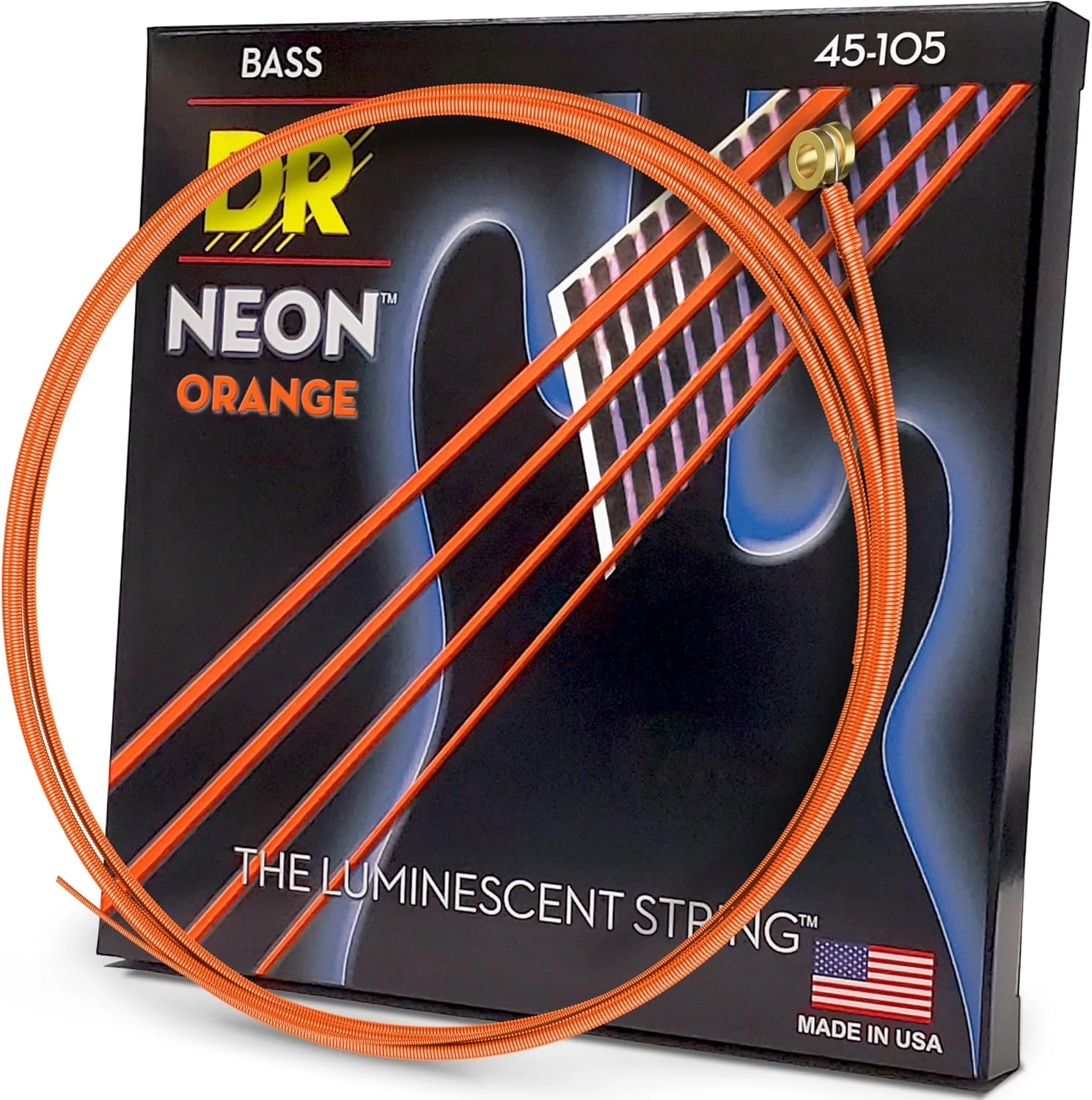 سیم گیتار باس با روکش نیکل DR Strings NOB-45، مدیوم