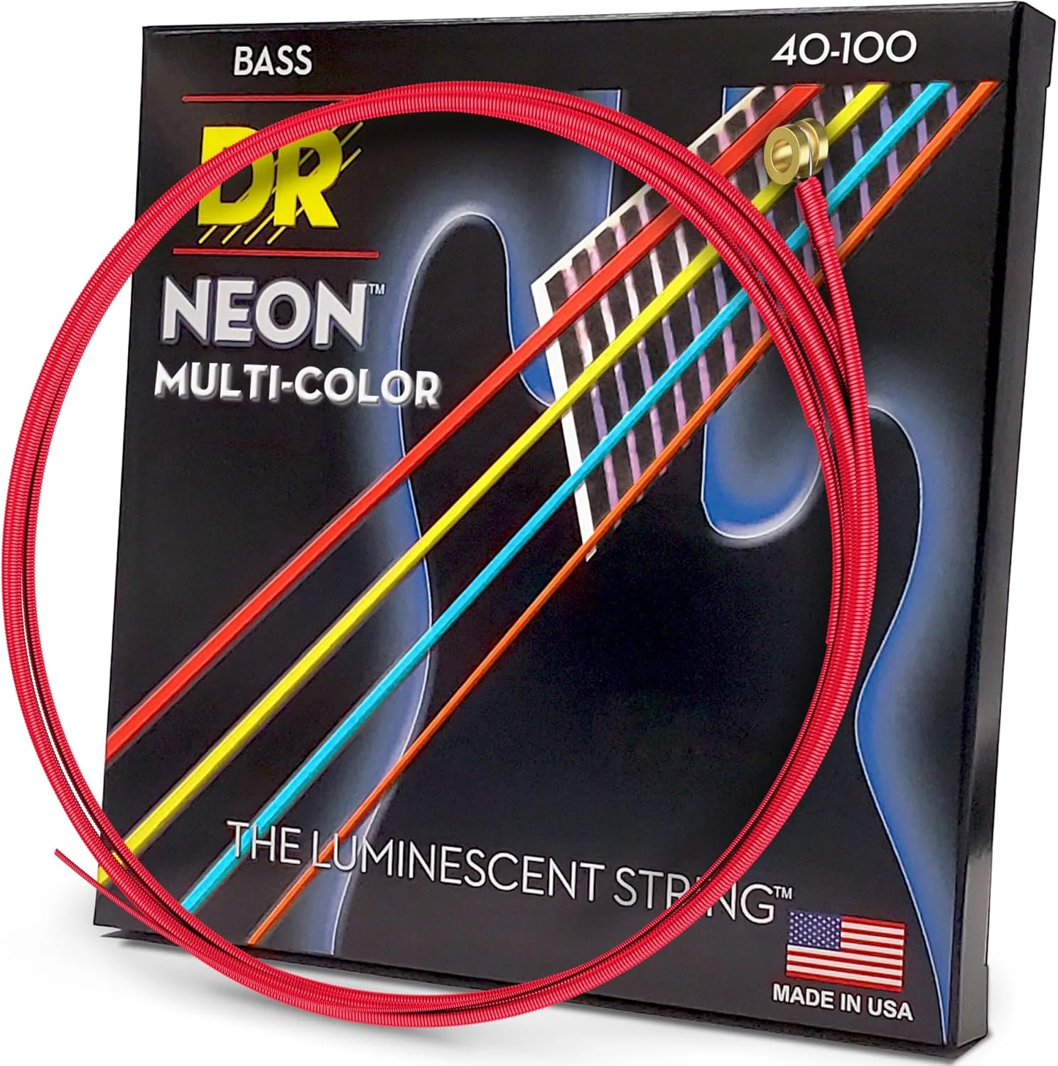 سیم های گیتار باس DR Strings HI-DEF NEON (NMCB-40)