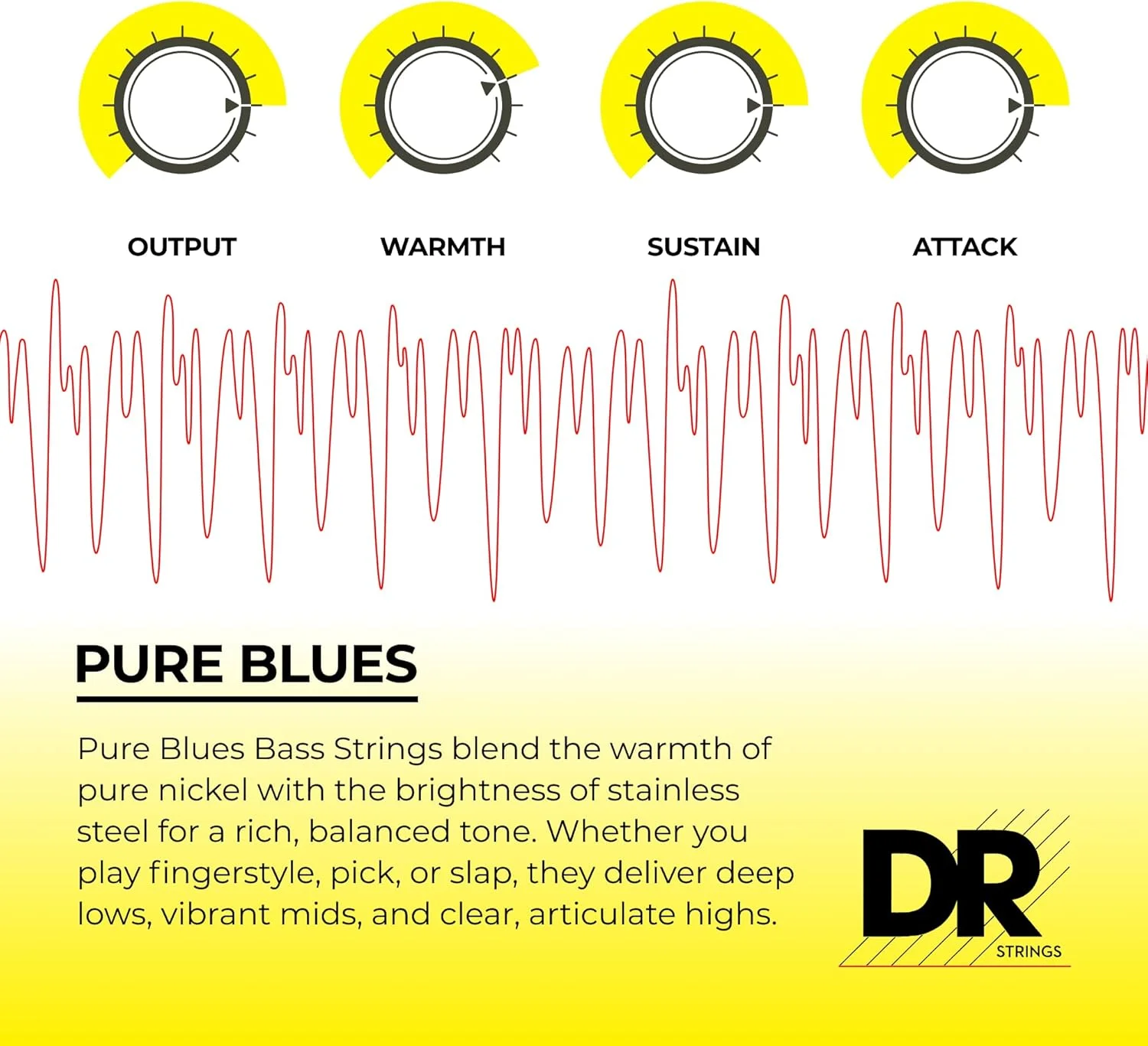 سیم های گیتار باس DR Strings Pure Blues Victor Wooten Signature 40-95 (PBVW-40)