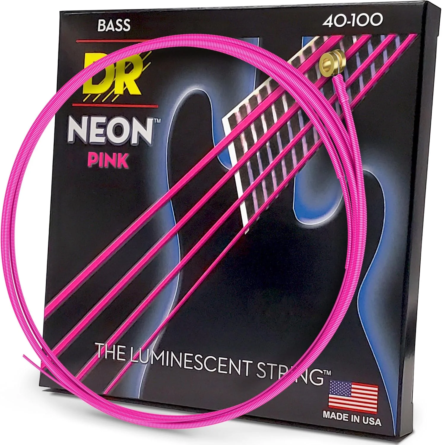 سیم های گیتار باس DR Strings HI-DEF NEON (NPB-40)