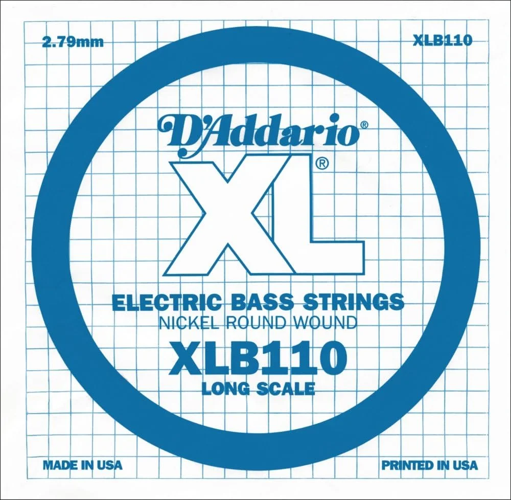 سیم تکی گیتار باس داداریو XLB110 با روکش نیکل، مقیاس بلند، 0.110 سیم تکی گیتار باس داداریو XLB110 با روکش نیکل، مقیاس بلند، 0.110