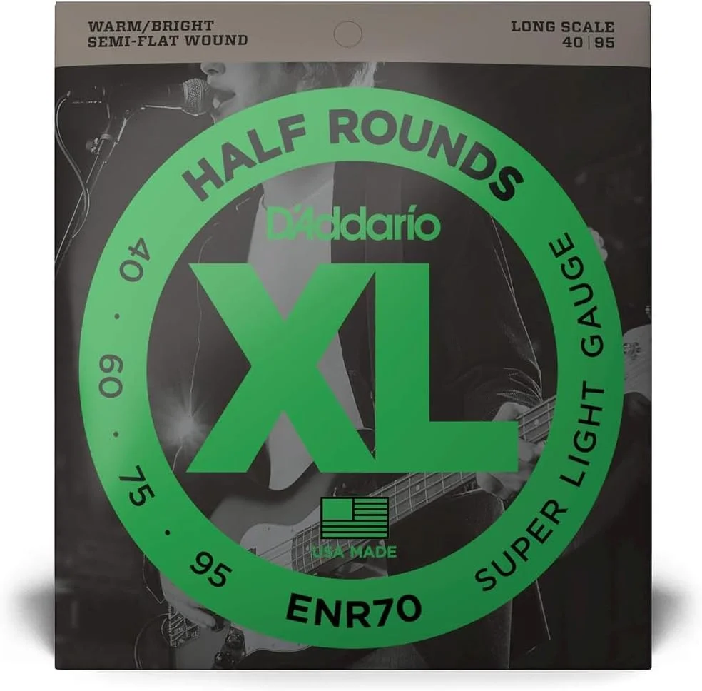 سیم های گیتار باس D'Addario XL Half Rounds - ENR70 - Long Scale - Super Light, 40-95 سیم های گیتار باس D'Addario XL Half Rounds - ENR70 - Long Scale - Super Light, 40-95