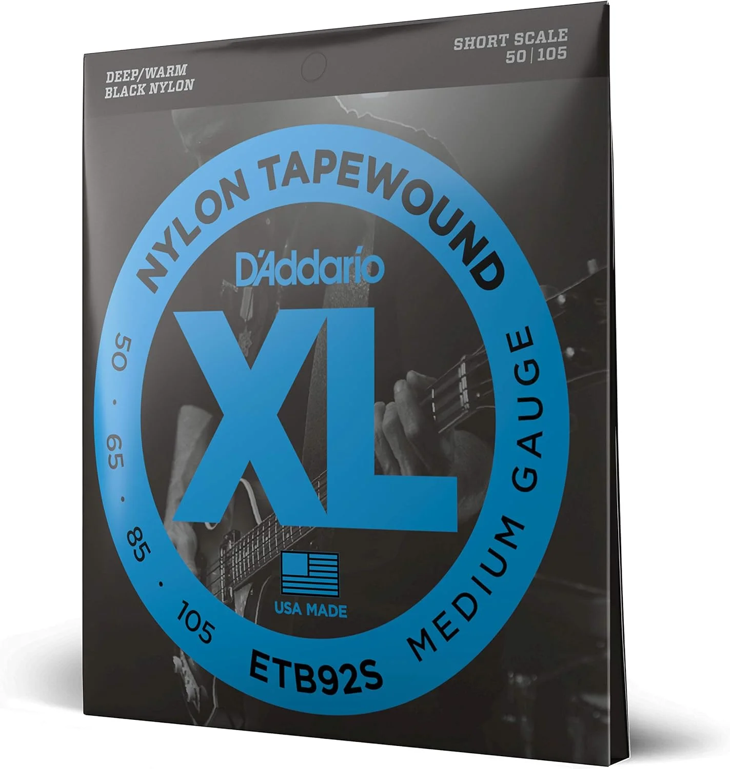 سیم های گیتار باس D'Addario ETB92S Tapewound، مدیوم، 50-105، مقیاس کوتاه