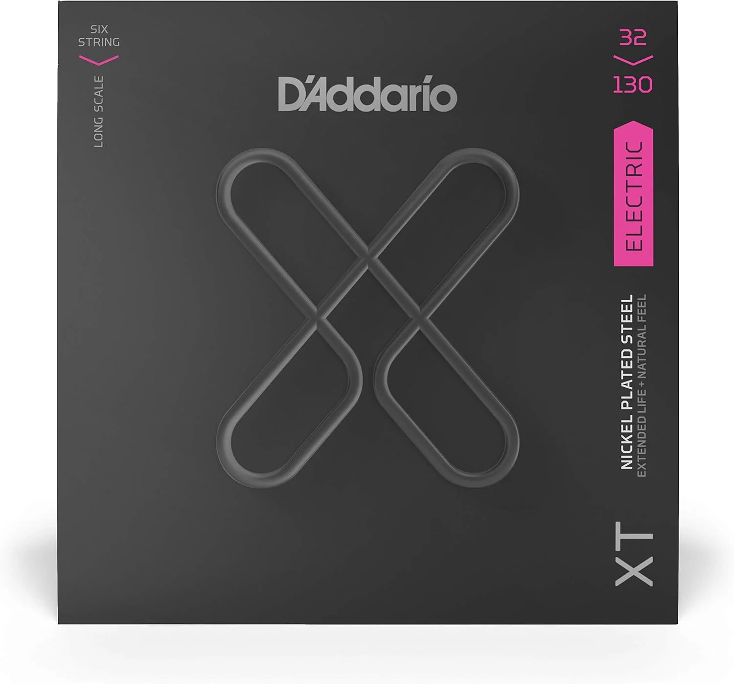 سیم گیتار باس D'Addario - سیم های باس با روکش نیکل XT - XTB32130 - عمر طولانی تر سیم با لحن و حس طبیعی - برای گیتارهای باس 6 سیم - 32-130 Regular Light 6-String, Long Scale