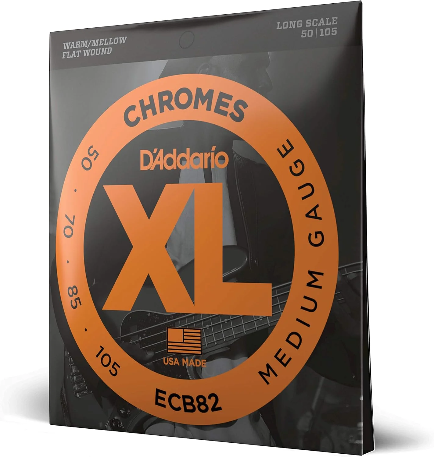 سیم های گیتار باس فلت وند D'Addario XL Chromes - ECB82 - مقیاس بلند - متوسط، 50-105