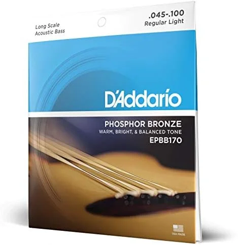 سیم های باس آکوستیک فسفر برنز D'Addario EPBB170، مقیاس بلند، 45-100 سیم های باس آکوستیک فسفر برنز D'Addario EPBB170، مقیاس بلند، 45-100