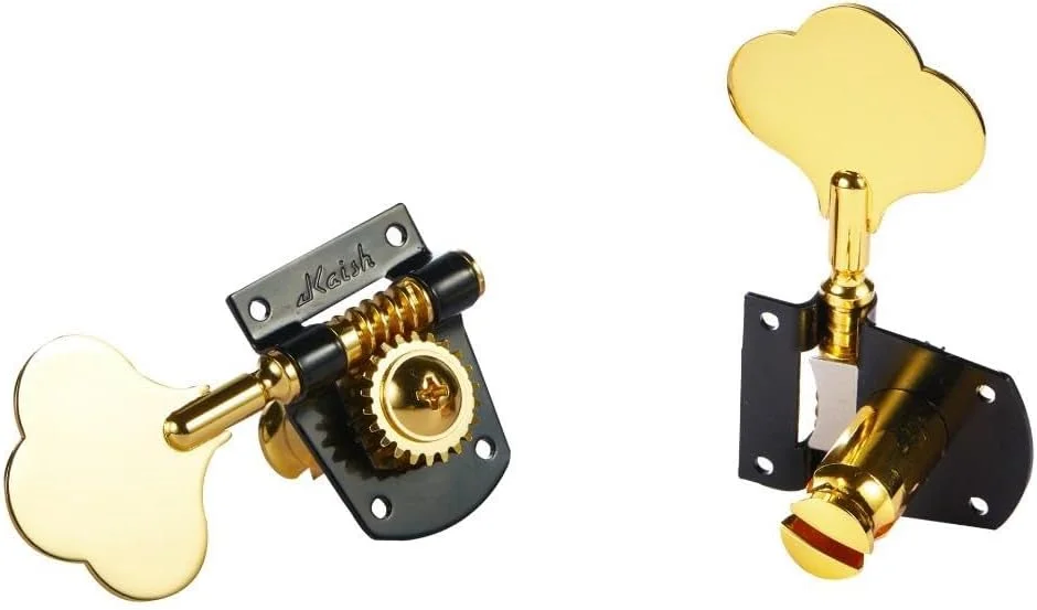 کوک های گیتار باس شبدری چپ دست 4L، سردسته های کوک گیتار باس، کلیدهای کوک باس مناسب برای گیتارهای سری امریکن استاندارد/های وی وان، مشکی با طلایی کوک های گیتار باس شبدری چپ دست 4L، سردسته های کوک گیتار باس، کلیدهای کوک باس مناسب برای گیتارهای سری امریکن استاندارد/های وی وان، مشکی با طلایی