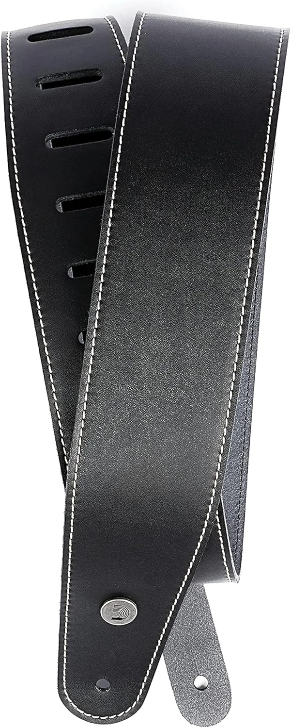 بند چرمی گیتار D'Addario Accessories - لوازم جانبی گیتار - بند گیتار الکتریک، بند گیتار آکوستیک، بند گیتار آکوستیک الکتریک و بند گیتار باس - کلاسیک - مشکی