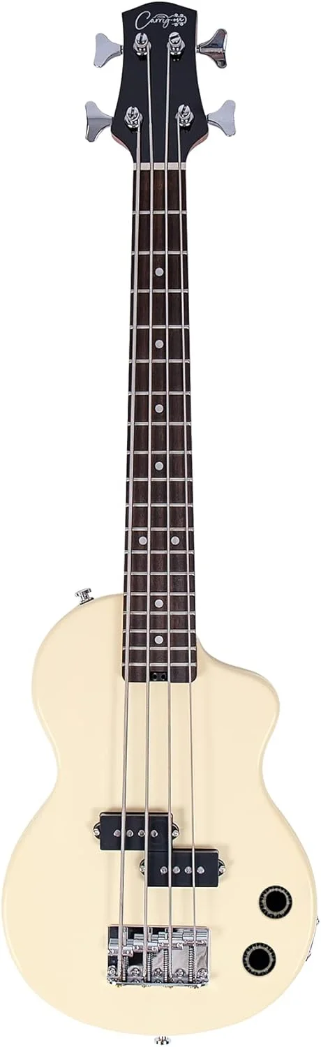 گیتار باس الکتریک کوچک Blackstar مدل Carry-on، سفید عتیقه، مناسب برای کودکان و بزرگسالان، مبتدیان و مسافرت