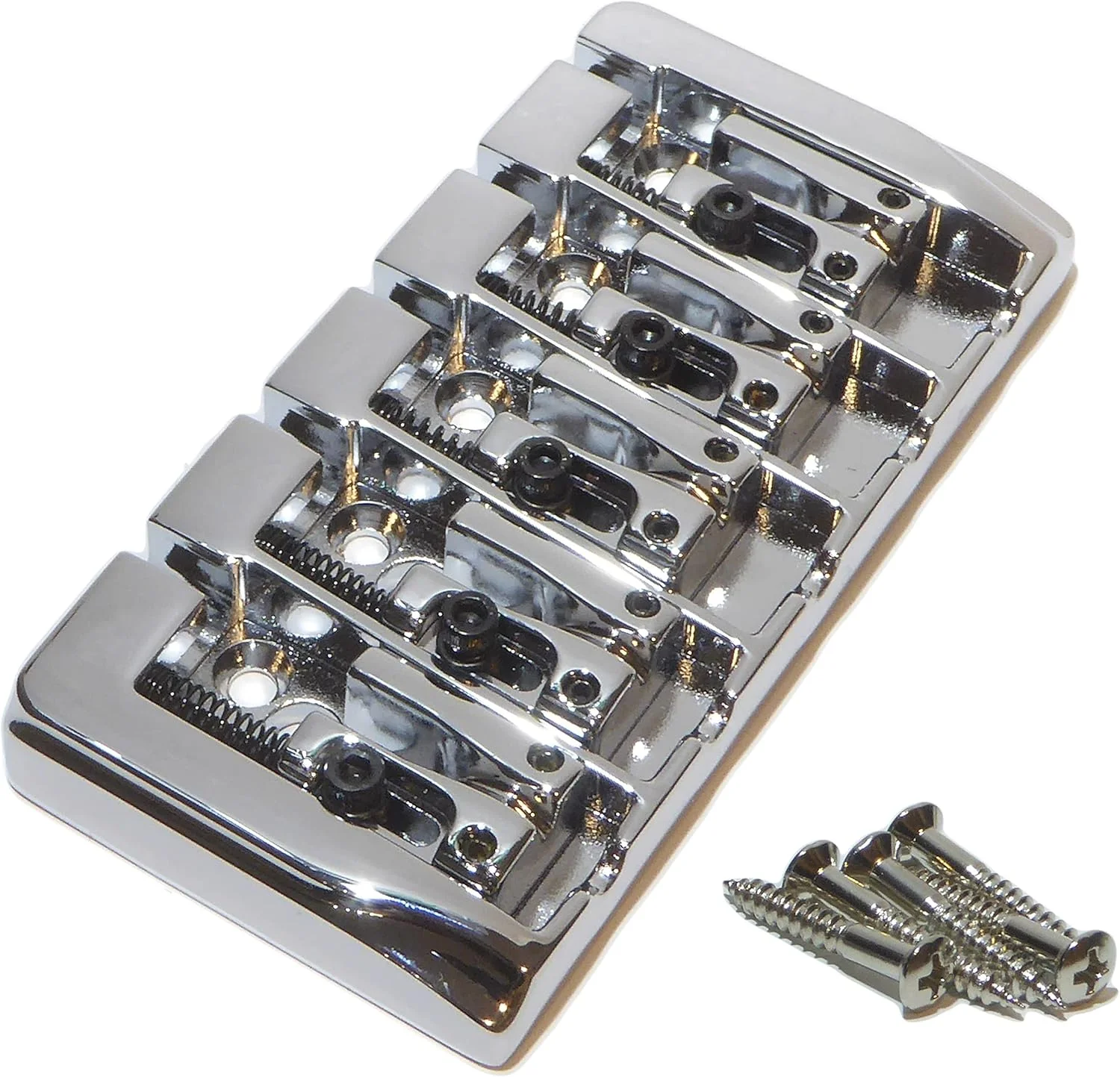 پل گیتار باس پنج سیم کروم با فاصله 19 میلی‌متری سیم، مناسب برای گیتار باس جاز یا پرسیژن