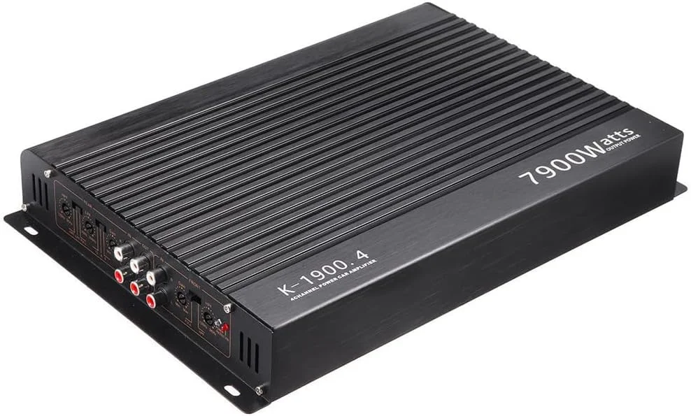 آمپلی فایر صوتی 4 کاناله Eacam، آمپلی فایر پرقدرت 7900 واتی. سیستم صوتی آمپلی فایر استریو خودرو 12 ولت 4 طرفه کلاس A/B