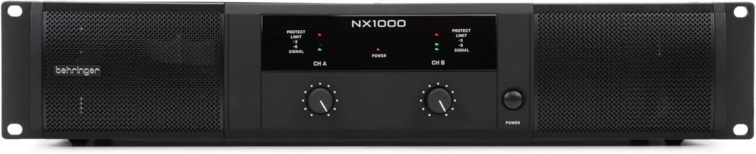 آمپلی فایر قدرت کلاس D بسیار سبک Behringer Nx1000 با توان 1000 وات و سیستم جبران سازی امپدانس بلندگو Smartsense
