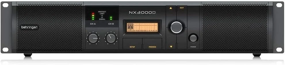 آمپلی فایر قدرت کلاس D فوق سبک 3000 واتی Behringer NX3000D با کنترل DSP و جبران سازی امپدانس بلندگو SmartSense