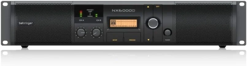 آمپلی فایر قدرت کلاس D فوق سبک 6000 واتی Behringer NX6000D با کنترل DSP و جبران امپدانس بلندگوی SmartSense