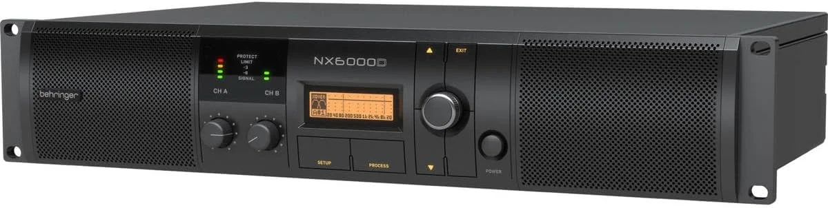 آمپلی فایر قدرت کلاس D فوق سبک 6000 واتی Behringer NX6000D با کنترل DSP و جبران امپدانس بلندگوی SmartSense آمپلی فایر قدرت کلاس D فوق سبک 6000 واتی Behringer NX6000D با کنترل DSP و جبران امپدانس بلندگوی SmartSense