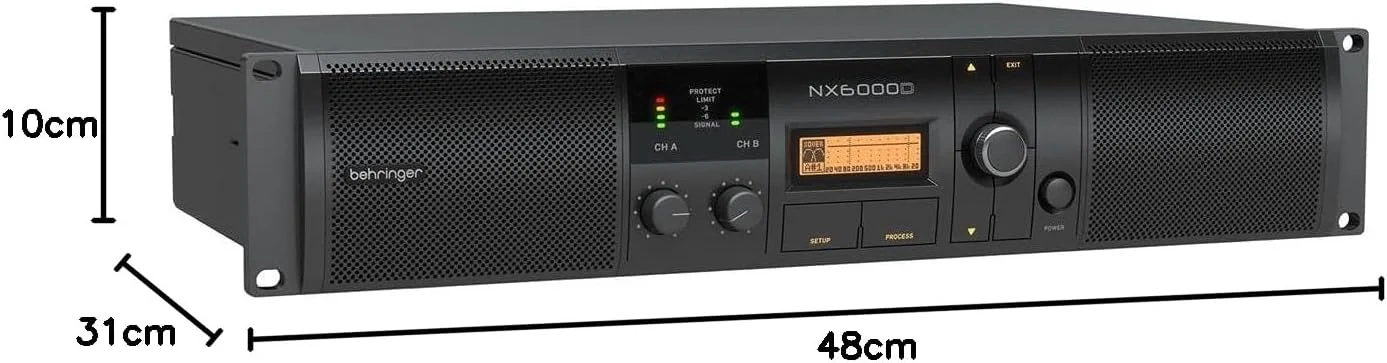 آمپلی فایر قدرت کلاس D فوق سبک 6000 واتی Behringer NX6000D با کنترل DSP و جبران امپدانس بلندگوی SmartSense آمپلی فایر قدرت کلاس D فوق سبک 6000 واتی Behringer NX6000D با کنترل DSP و جبران امپدانس بلندگوی SmartSense