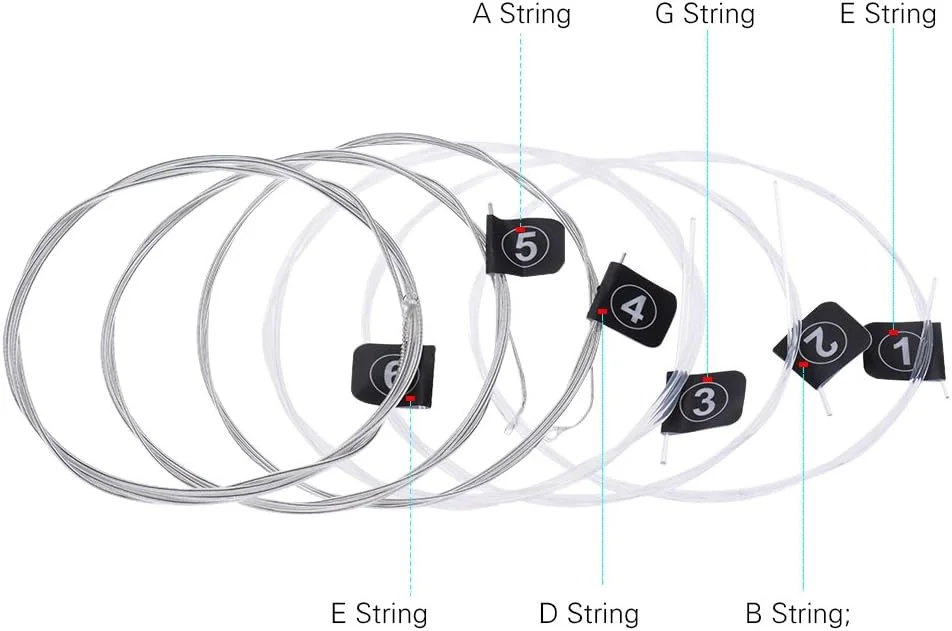 سیم گیتار کلاسیک OUNA NX35، سیم گیتار کلاسیک نایلونی NX35، مجموعه کامل 6 عددی جایگزین (0.028-.045) هسته نایلونی سیم روکش نقره ای کشش سخت سیم گیتار کلاسیک OUNA NX35، سیم گیتار کلاسیک نایلونی NX35، مجموعه کامل 6 عددی جایگزین (0.028-.045) هسته نایلونی سیم روکش نقره ای کشش سخت