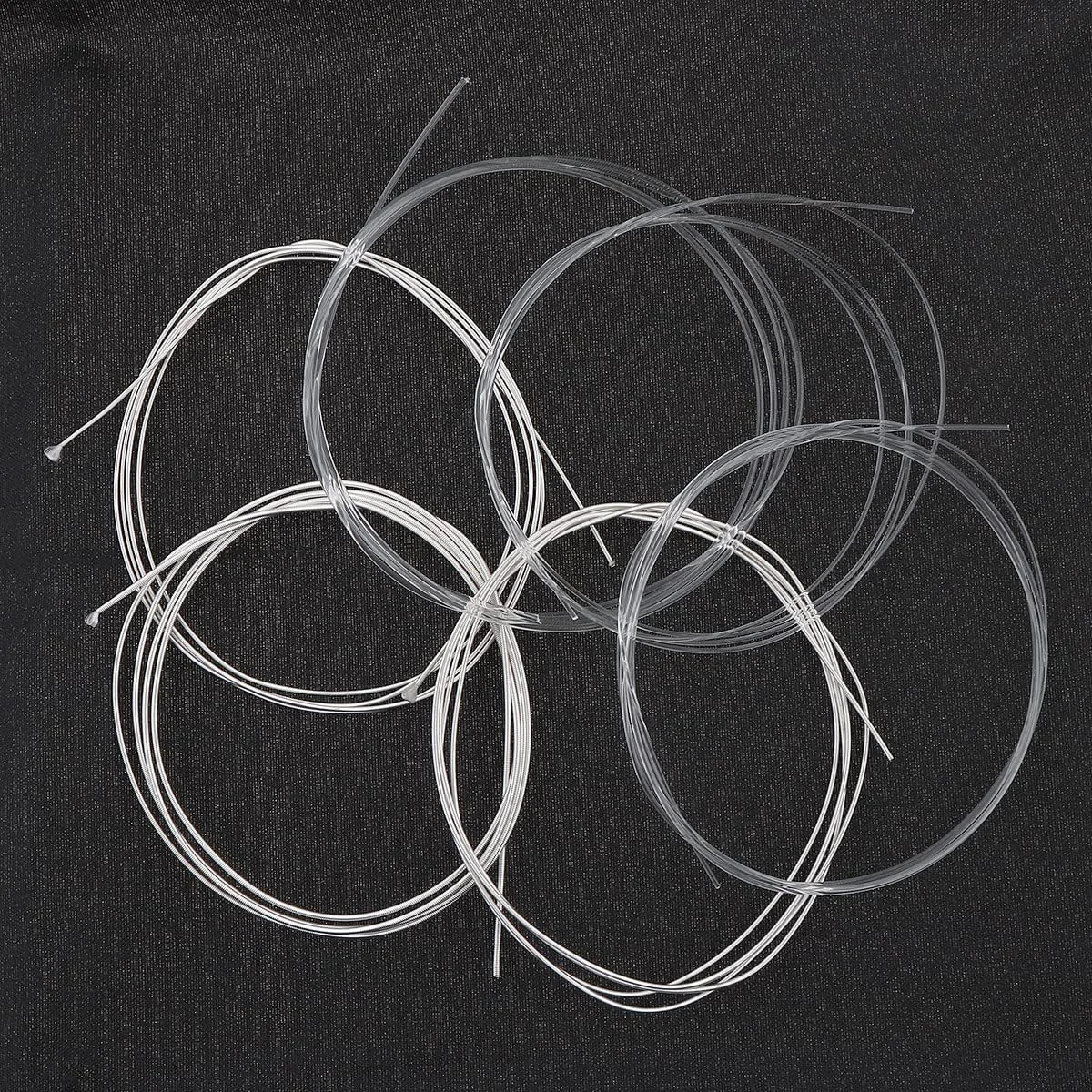 6 عدد سیم گیتار کلاسیک، سیم های گیتار نایلونی 028-043، روکش نقره ای، هسته سیم نایلونی