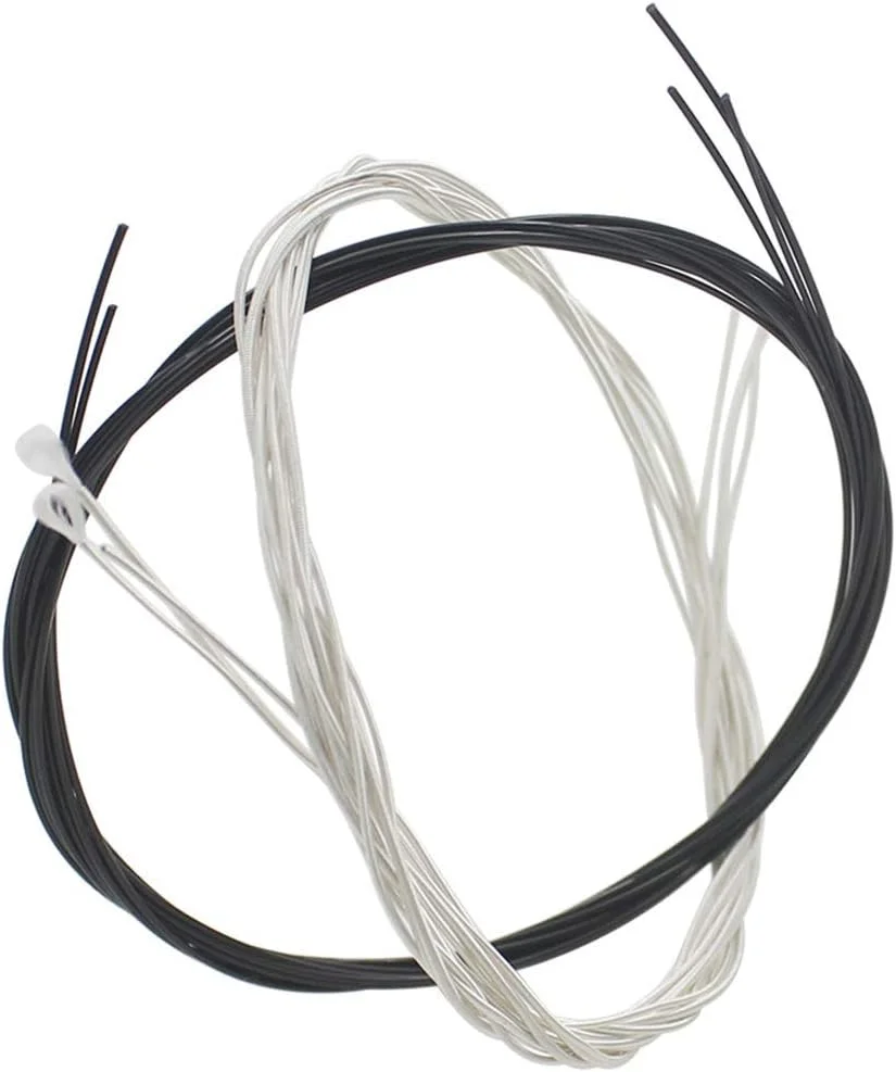 سیم گیتار کلاسیک، 3 ست کامل با نایلون مشکی برای سیم های E-1st، B-2nd، G-3rd و هسته نایلونی با روکش نقره ای مس برای سیم های D-4th، A-5th، E-6th سیم گیتار کلاسیک، 3 ست کامل با نایلون مشکی برای سیم های E-1st، B-2nd، G-3rd و هسته نایلونی با روکش نقره ای مس برای سیم های D-4th، A-5th، E-6th