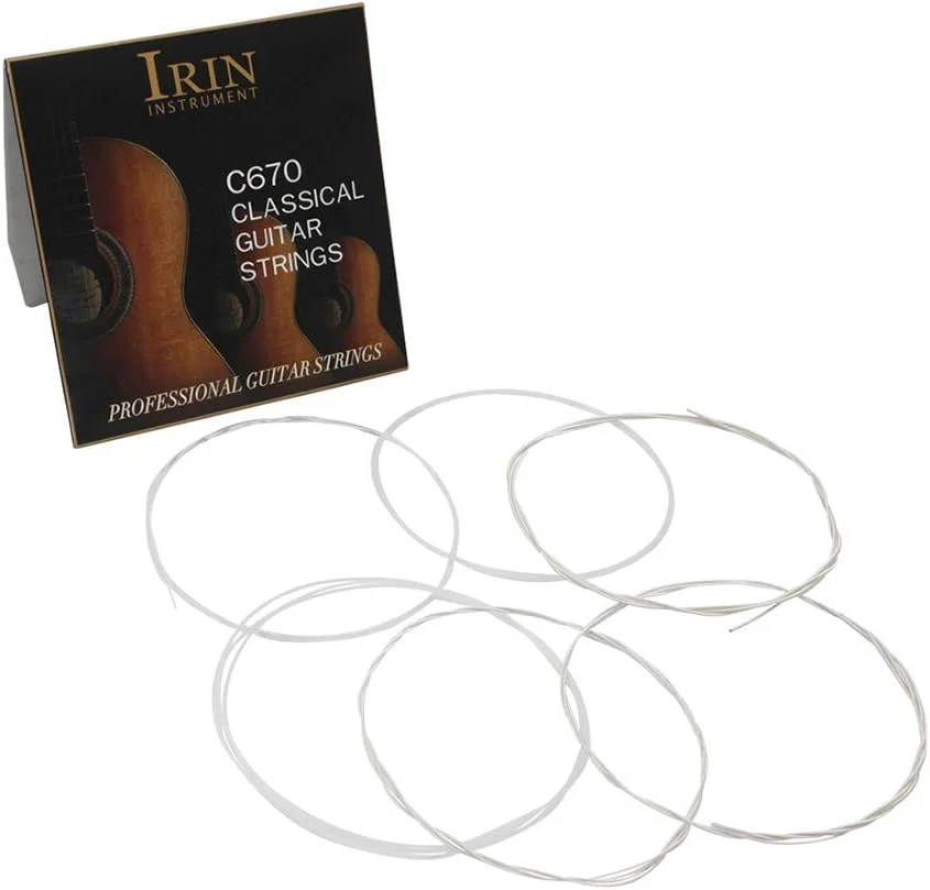 سیم گیتار، C670 سیم گیتار کلاسیک آکوستیک نایلونی با روکش نقره آلیاژ مس، 6 عدد در هر مجموعه (0.028-.043)